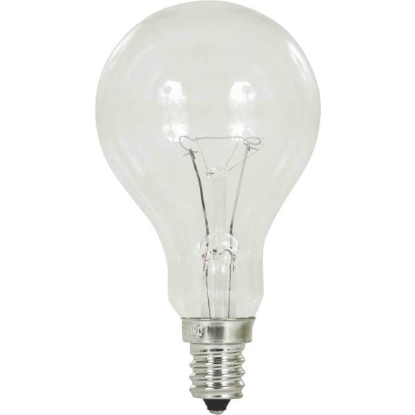 Feit Electric BP60A15C/CL/CF Incandescent Ceiling Fan Light Bulb, 60 Watts, 120 Volt, CD/2