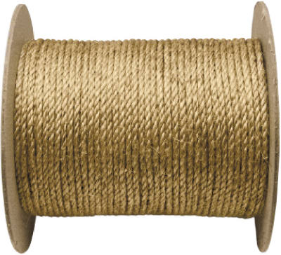 Wellington 28771 Twisted Manila Rope 3/8" x 600', Natural Fiber