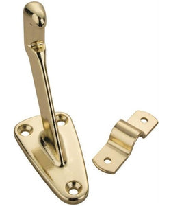 Prosource 23257BBB3L-PS Heavy-Duty Handrail Bracket, Zinc Die Cast, Polished Brass