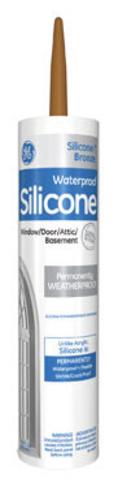 GE GE412A Silicone I Window & Door Caulk, Bronze, 9.8 Oz.