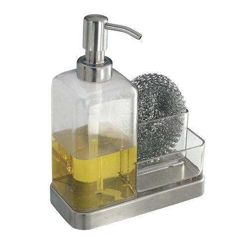 InterDesign 67080 Forma 2 Soap & Sponge Caddy, Brushed Stainless Steel