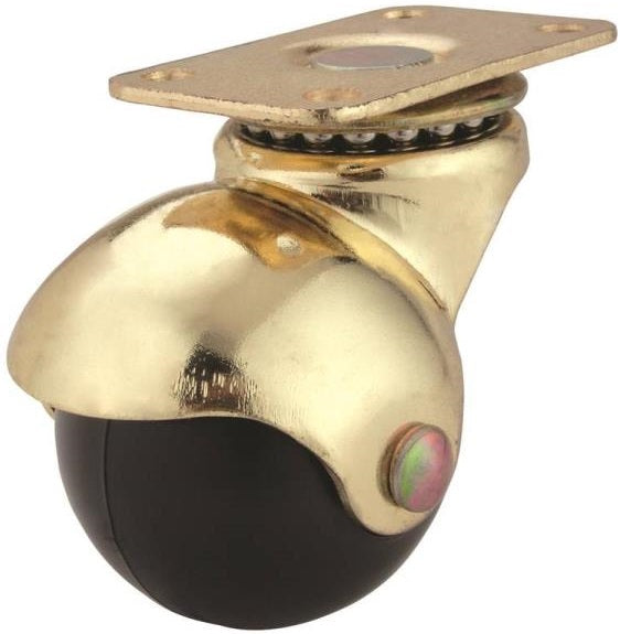 Prosource JC-E03-PS Ball Casters, 2", Bright Brass, 2/Pack