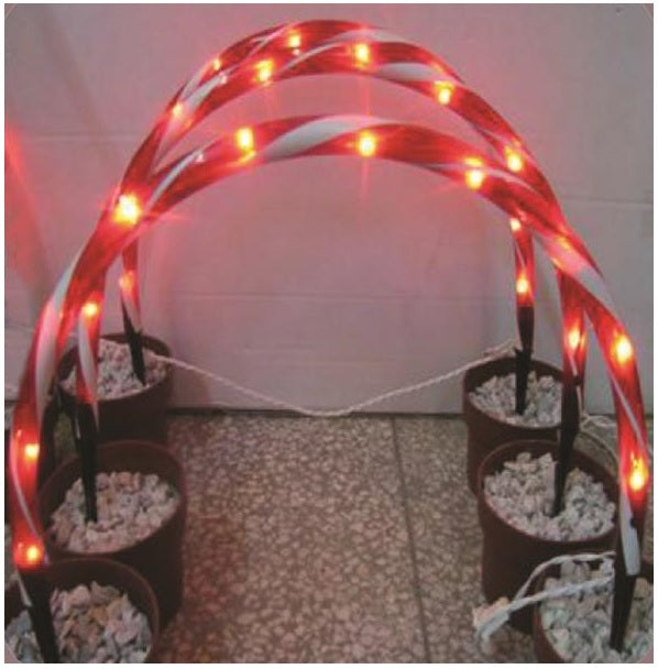 Santas Forest 19019 Candy Cane Arch Pathway Markers