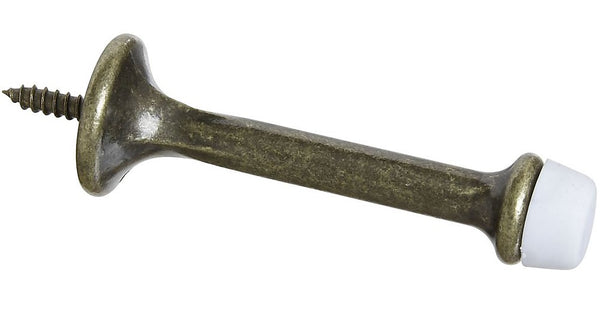 National Hardware N203-703 Rigid Door Stop, 3", Antique Brass
