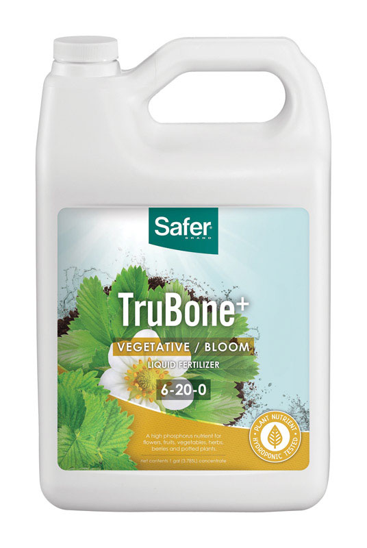 hydroponic liquid plant fertilizer Safer N233 TruBone Hydroponic Liquid Fertilizer, 1 Gallon – Toolbox Supply