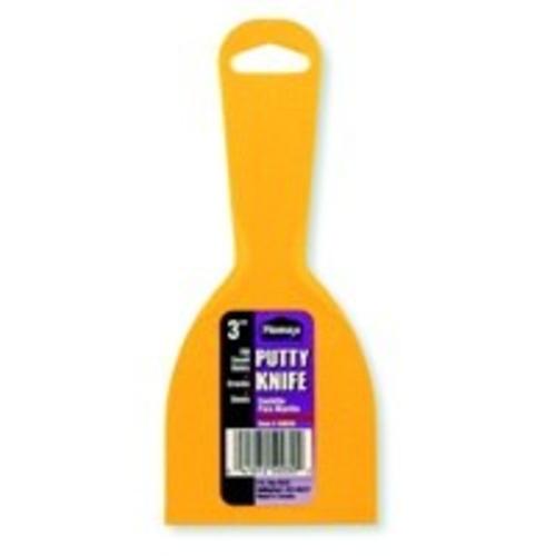 Homax 40-00030 Heavy Duty Plastic Putty Knife, Yellow, 3"