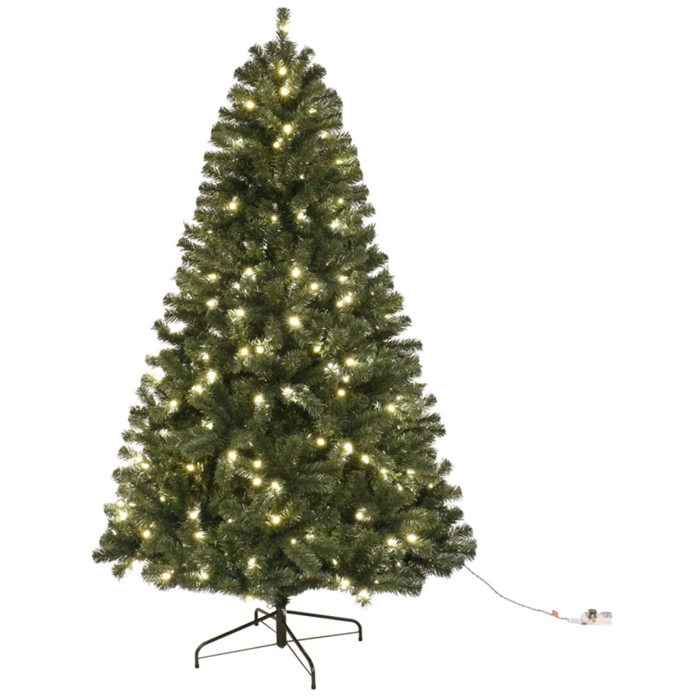 Santas Forest 61960 Fir Noble Sheared Prelit Christmas Tree, 6 Ft