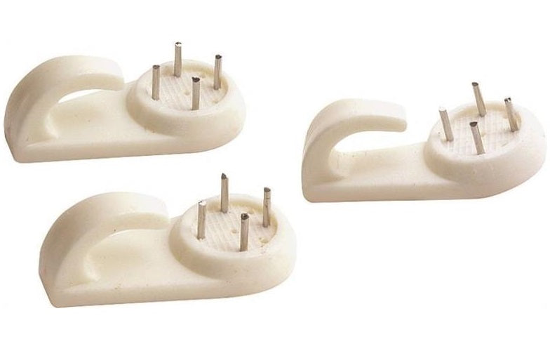Prosource PH-121122-PS Picture Hangers, 1", White, 3/Pack