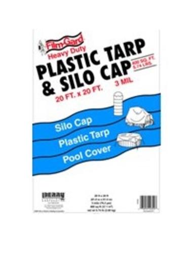 Film-Gard SSC-20 Plastic Tarp & Silo Cap 20&#039;x20&#039;, Black
