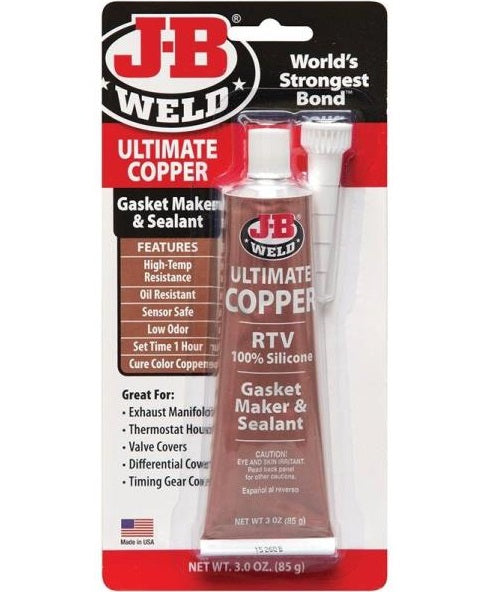 J-B Weld 32325 RTV Silicone Gasket Maker and Sealant, 3 Oz