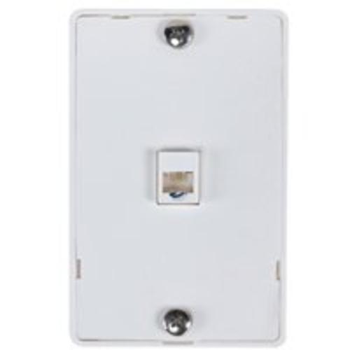 Zenith TW1001WPW Wall Phone Jack, 4.67"x3"x1", White