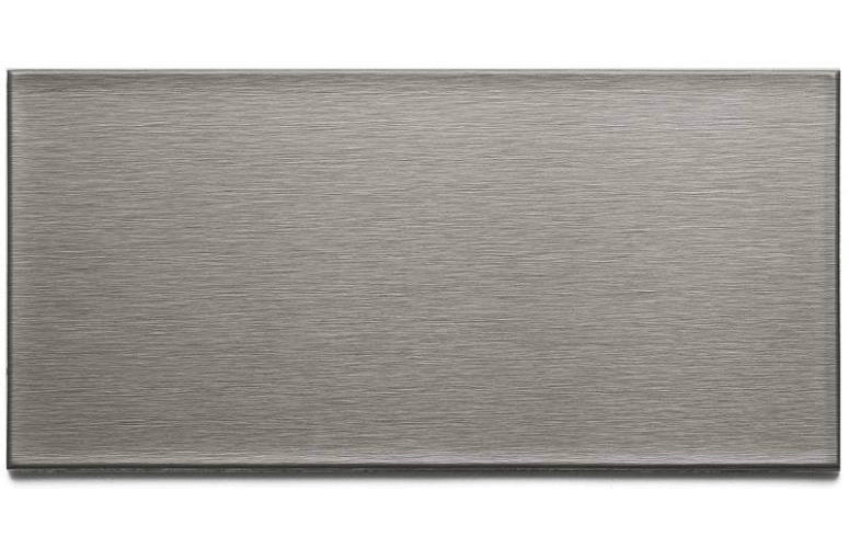 Aspect A52-50 Long Grain Metal Backsplash Tile, Brushed Stainless