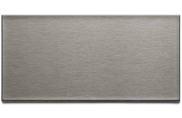 Aspect A52-50 Long Grain Metal Backsplash Tile, Brushed Stainless