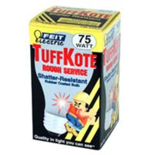 Feit Electric 75A/RS/TF-130 Tuff Kote Rough Service A19 Incandescent Bulb, 75W