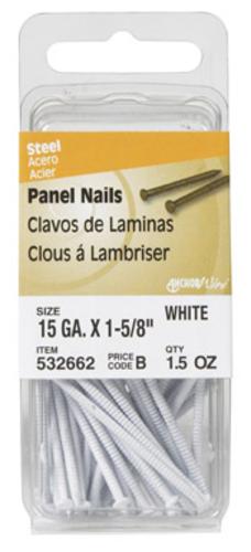 Hillman 532662 Panel Nails 1-5/8", White