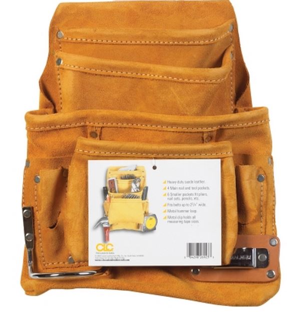 CLC I923X Carpenter’s Nail & Tool Bag, 10 Pockets