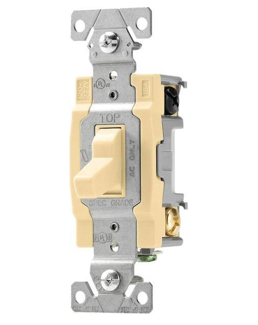 Cooper Wiring CSB415V Ac Quiet Toggle Switches, Ivory, 15Amp