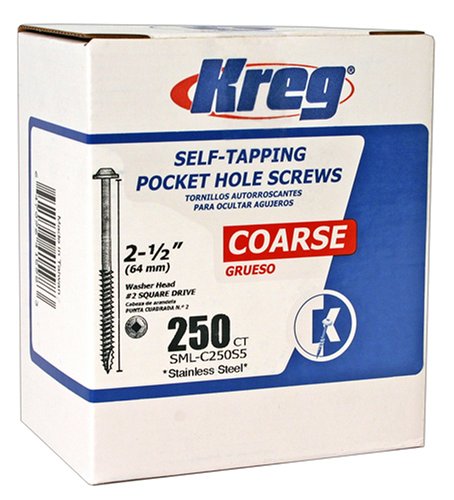 Kreg SML-C250S5-250 Coarse Self Tapping Pocket Hole Screw, 2-1/2"
