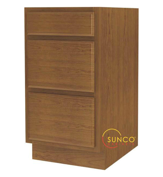 Sunco DBR18RT 3-Drawer Base Cabinet, 18"
