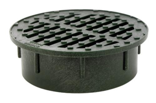 ADS 0440SDG PVC Round Grate, 4", Green