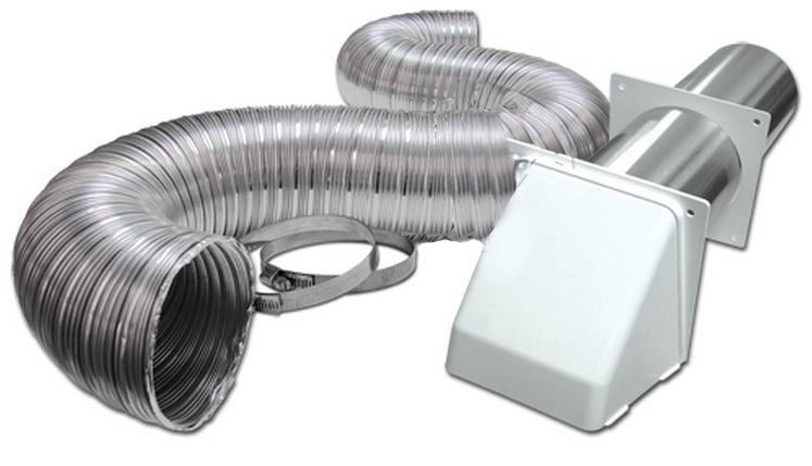 Lambro 316W Flexible Dryer Vent Kit, 4" x 8'