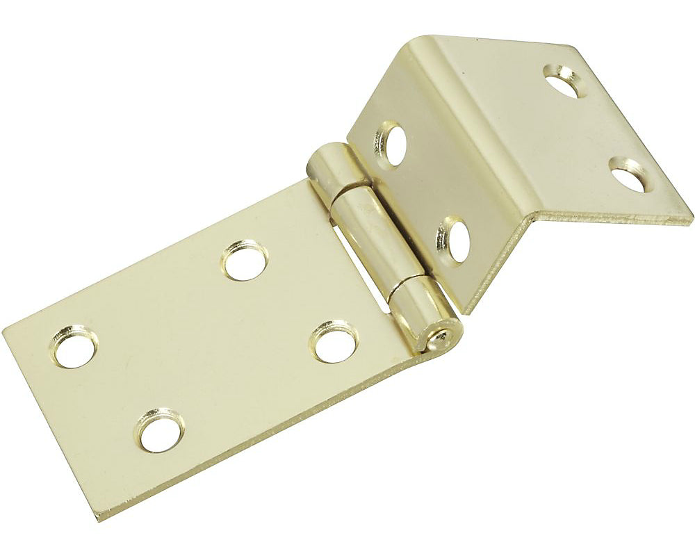 National Hardware N147-181 Hot Rolled Steel Chest Hinge, 8 Hole, Brass, 1-1/2" x 3/4"