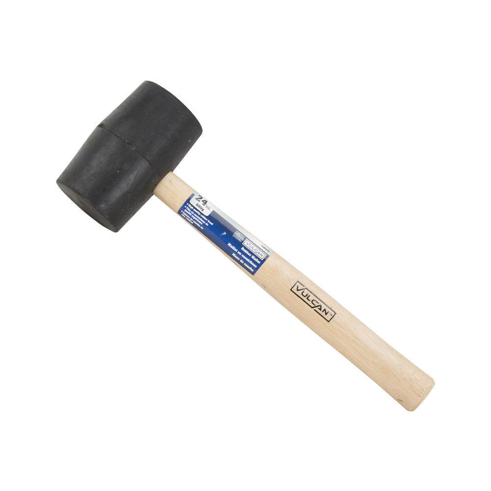 Vulcan JLO-015 Wood Handle Rubber Mallet, 24 Oz