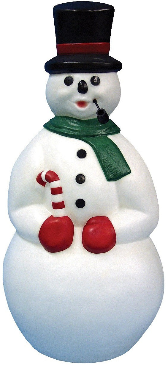 General Foam C5290AC Blowmolded Snowman With Pipe Yard Decor, 34"