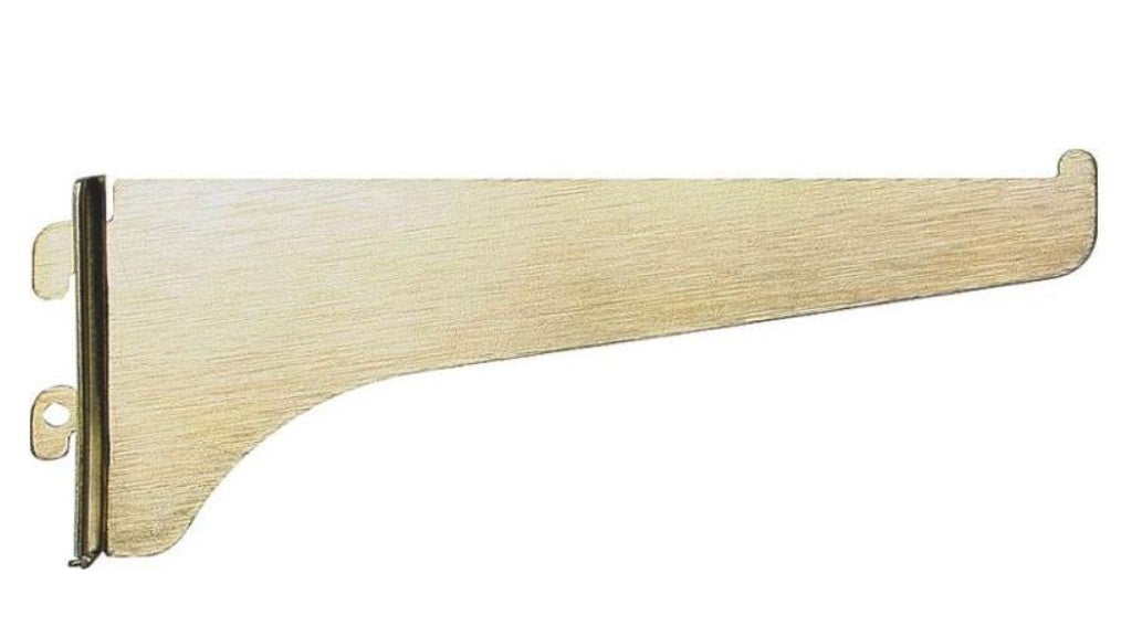 Knape & Vogt 180BR10 Brass Shelf Bracket, 10", 16 Gauge