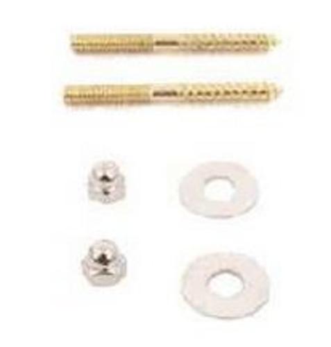 Plumb Pak PP835-15 Toilet Screw Set, Brass Plated, 1/4-20"X2-1/2"