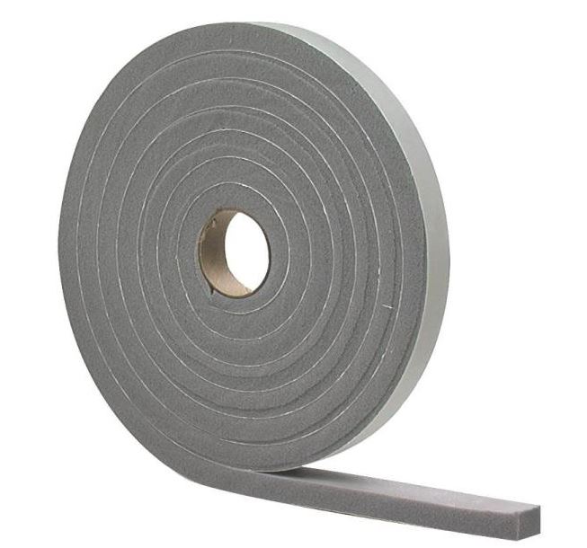 M-D Building Products 02279 Foam Tape, Closed Cell, Grey, 1/4" x 1/2" x 17'