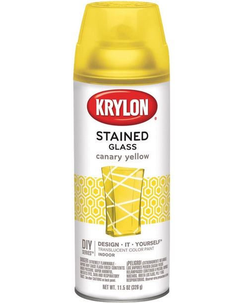 Plasti-Kote Stained Glass Window Spray – 200ml, 7 Colors, Semi-Translucent Aerosol (Blue)
