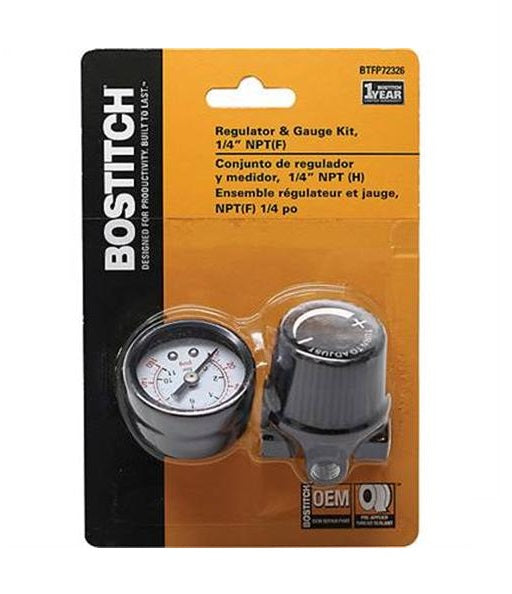 Bostitch BTFP72326 Air Regulator & Gauge Kit, 1/4" NPT