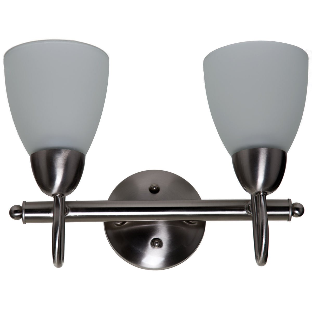 Boston Harbor V83NK02 Two Light Vanity Wall Fixtures, Brushed Nickel