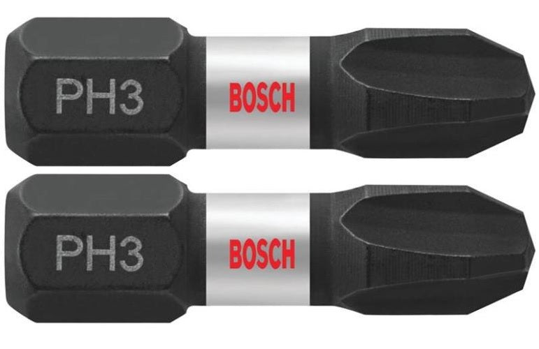 Bosch ITPH3102 Impact Tough Phillips #3 Insert Bits, 1"