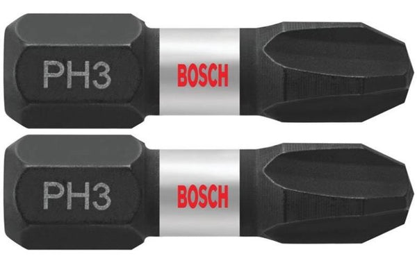 Bosch ITPH3102 Impact Tough Phillips #3 Insert Bits, 1"