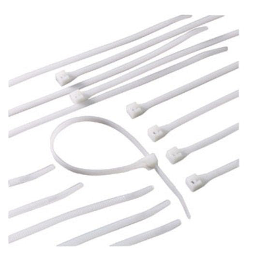 GB Electrical 46-210 Nylon Ties Cable, White, 11"