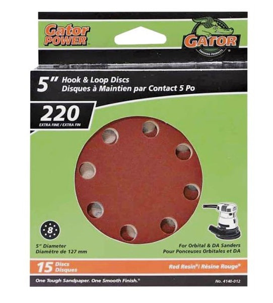 Gator 4140-012 Sanding Disc, 5", 220 Grit