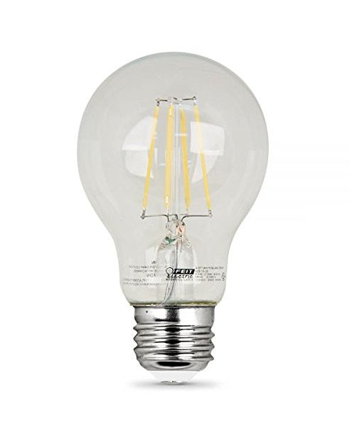 Feit Electric A1960/CL/LED/2 Non-Dimmable LED Light Bulb, 7 W