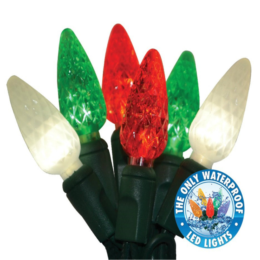 Holiday Bright Lights LED-C6R100-TR Commercial Grade Led Reel Light Set, 100 Lights