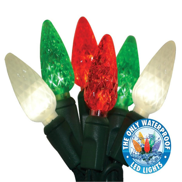 Holiday Bright Lights LED-C6R100-TR Commercial Grade Led Reel Light Set, 100 Lights