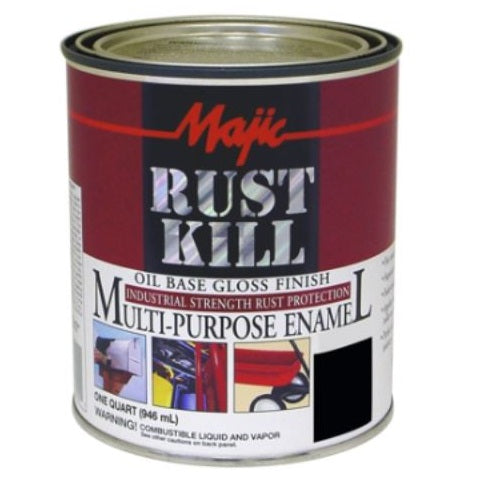 Majic 8-6010-2 Rust Kill Enamel, 1 Quart, Navy Gray