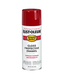Stops Rust 7763-830 Gloss Protective Enamel Spray Paint 12 Oz, Carnival Red