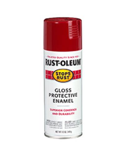 Stops Rust 7763-830 Gloss Protective Enamel Spray Paint 12 Oz, Carnival Red