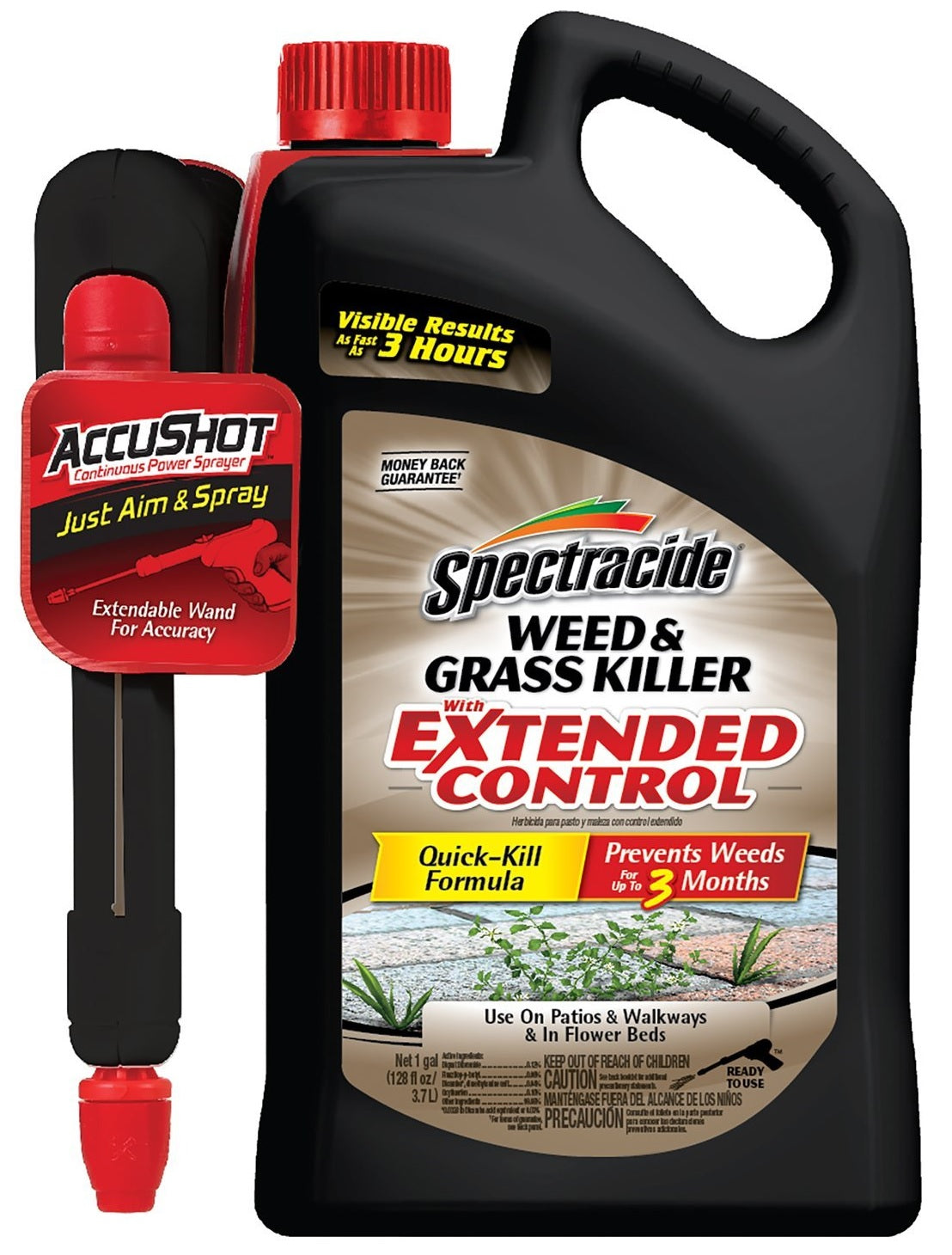 Spectracide HG-96462 Weed & Grass Killer with Extended Control AccuShot Sprayer, 128 Oz