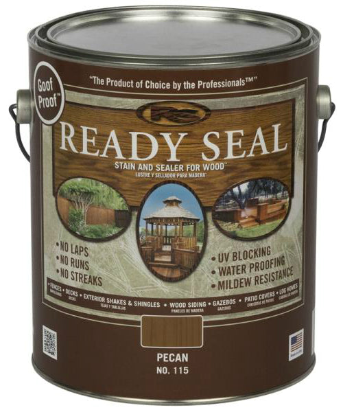 Ready Seal 115 Pecan Exterior Wood Stain and Sealer, 1 Gallon
