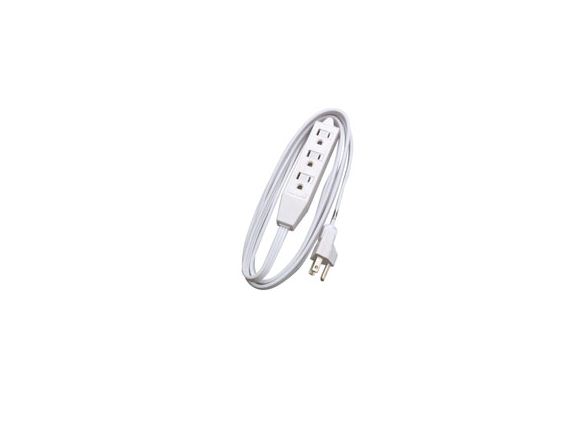 Woods 0609 SPT-2 Household Extension Cord, 16/3 x 8&#039;, White