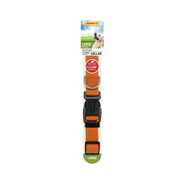 Westminster Pet 7N31643 Adjustable Dog Collar, Nylon, Orange, 18 - 26 Inch