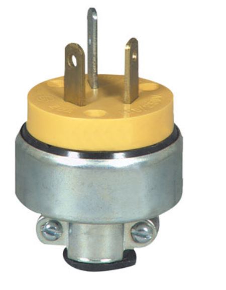 Cooper Wiring 2836-BOX Vinyl Armored Plug, 20Amp,125-250Volt