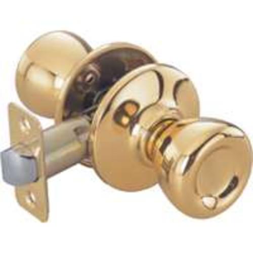 Toolbasix 5764PB-PS-3L Passage Knob Lockset Polished Brass